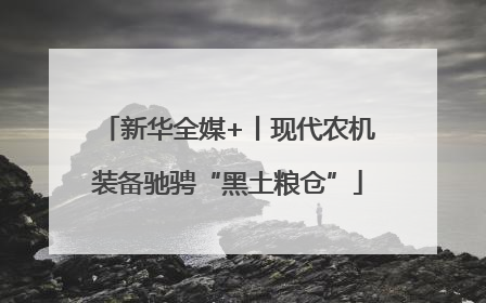 新华全媒+丨现代农机装备驰骋“黑土粮仓”