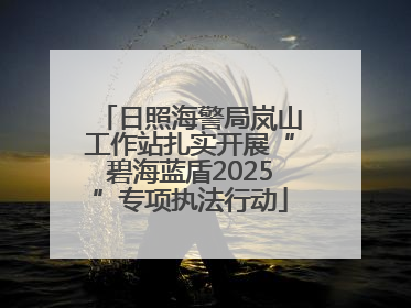 日照海警局岚山工作站扎实开展“碧海蓝盾2025”专项执法行动