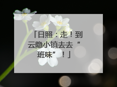 日照：走！到云隐小镇去去“班味”！