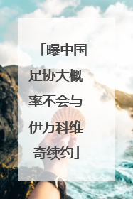 曝中国足协大概率不会与伊万科维奇续约