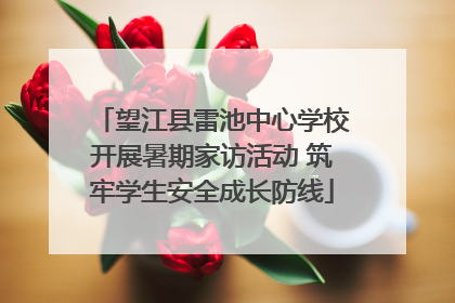 望江县雷池中心学校开展暑期家访活动 筑牢学生安全成长防线