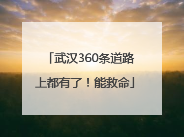 武汉360条道路上都有了！能救命
