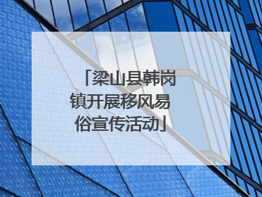 梁山县韩岗镇开展移风易俗宣传活动