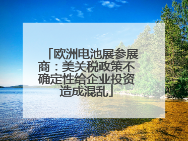 欧洲电池展参展商：美关税政策不确定性给企业投资造成混乱