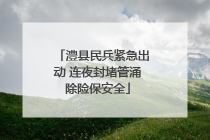 澧县民兵紧急出动 连夜封堵管涌除险保安全