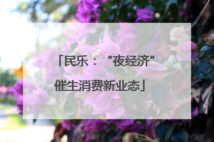民乐：“夜经济”催生消费新业态