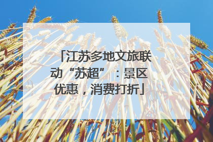 江苏多地文旅联动“苏超”：景区优惠，消费打折