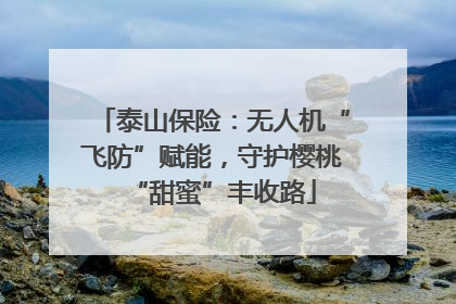 泰山保险：无人机“飞防”赋能，守护樱桃“甜蜜”丰收路