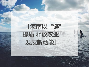 海南以“链”提质 释放农业发展新动能