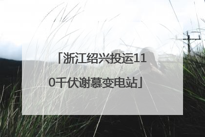 浙江绍兴投运110千伏谢慕变电站