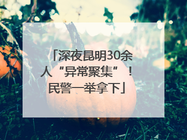 深夜昆明30余人“异常聚集”！民警一举拿下