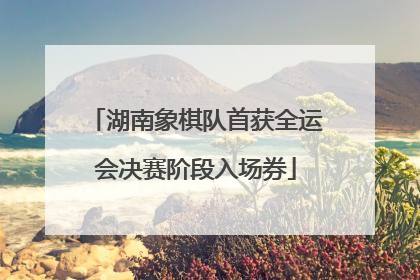 湖南象棋队首获全运会决赛阶段入场券