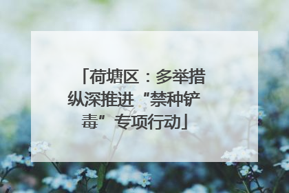 荷塘区：多举措纵深推进“禁种铲毒”专项行动
