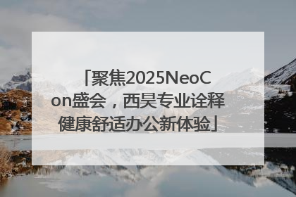 聚焦2025NeoCon盛会，西昊专业诠释健康舒适办公新体验