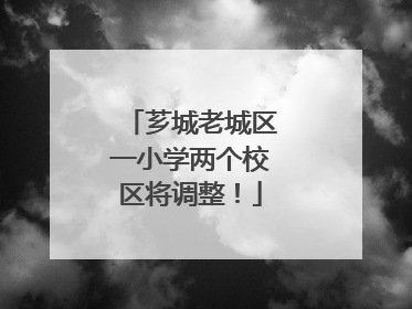 芗城老城区一小学两个校区将调整！