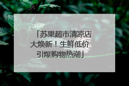 苏果超市清凉店大焕新！生鲜低价引爆购物热潮