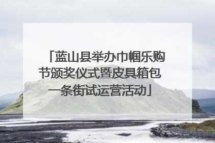 蓝山县举办巾帼乐购节颁奖仪式暨皮具箱包一条街试运营活动