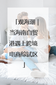观海潮｜当海南自贸港遇上跨境电商综试区