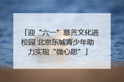 迎“六一”慈善文化进校园 北京东城青少年助力实现“微心愿”