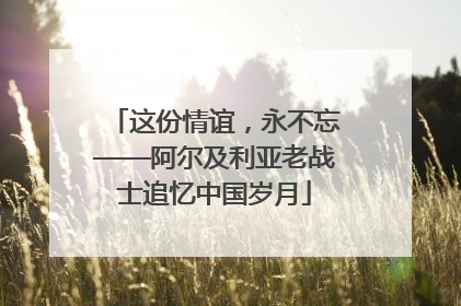 这份情谊，永不忘——阿尔及利亚老战士追忆中国岁月