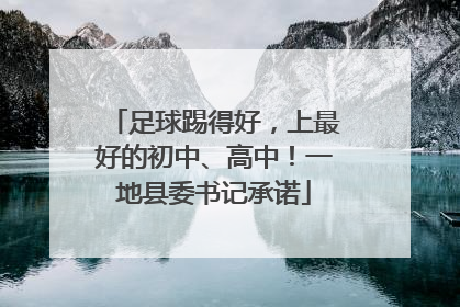 足球踢得好，上最好的初中、高中！一地县委书记承诺