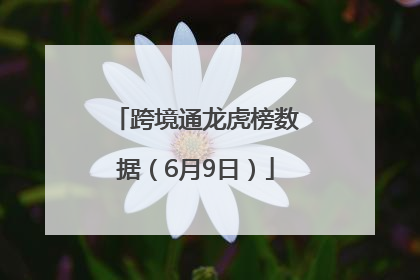 跨境通龙虎榜数据（6月9日）