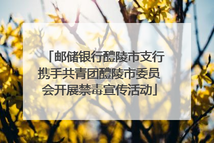 邮储银行醴陵市支行携手共青团醴陵市委员会开展禁毒宣传活动