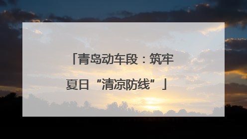 青岛动车段：筑牢夏日“清凉防线”
