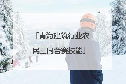 青海建筑行业农民工同台赛技能