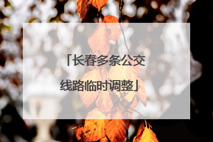 长春多条公交线路临时调整