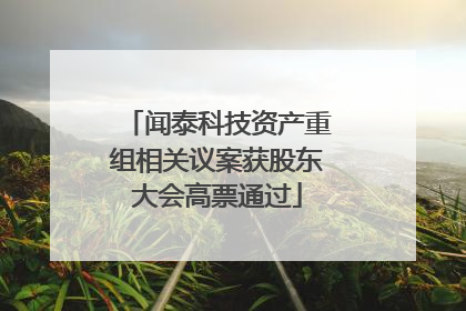 闻泰科技资产重组相关议案获股东大会高票通过