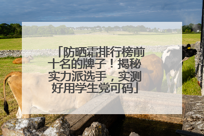 防晒霜排行榜前十名的牌子！揭秘实力派选手，实测好用学生党可码