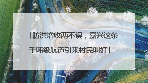 防洪增收两不误，嘉兴这条千吨级航道引来村民叫好