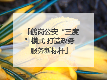 鹤岗公安“三度”模式 打造政务服务新标杆