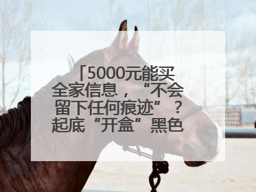 5000元能买全家信息，“不会留下任何痕迹”？起底“开盒”黑色产业链