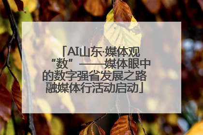 AI山东·媒体观“数”——媒体眼中的数字强省发展之路融媒体行活动启动